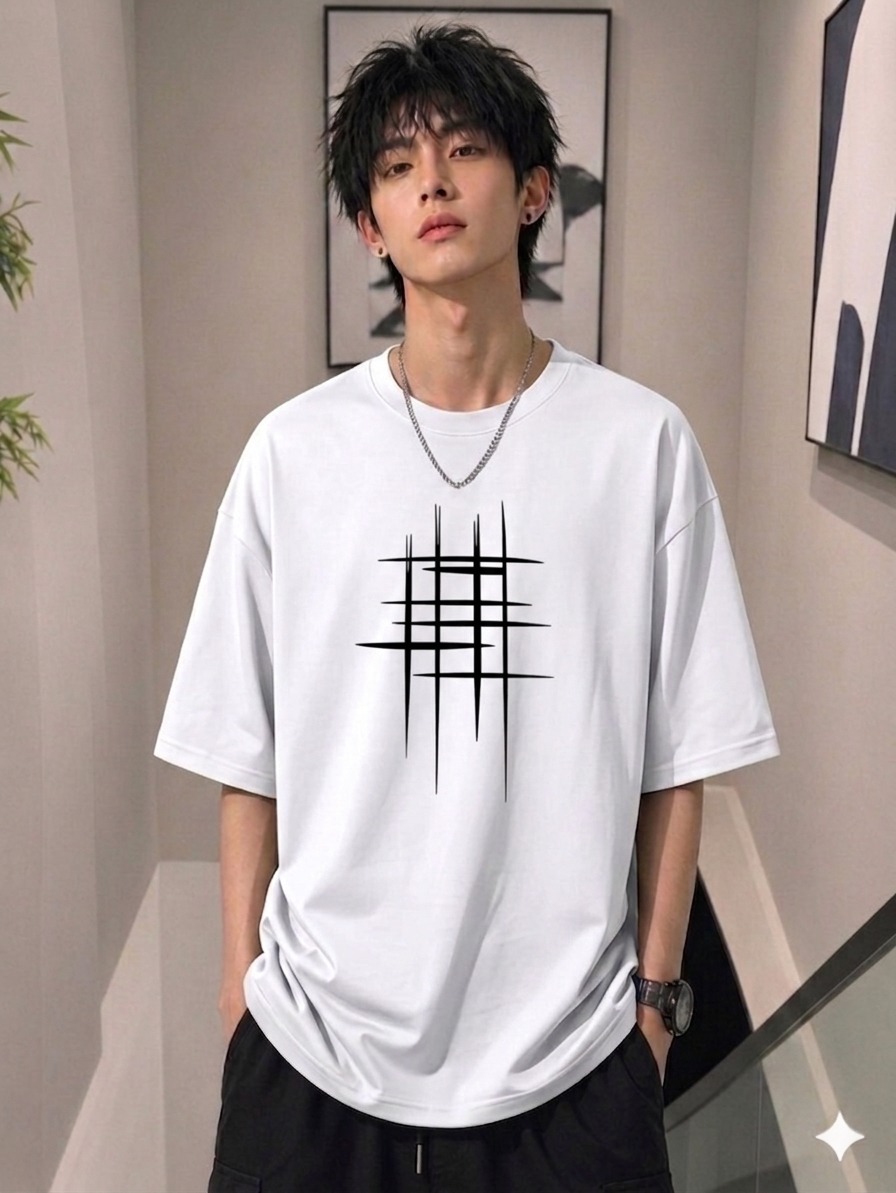 Stylish Drop Shoulder T-Shirt (29598)