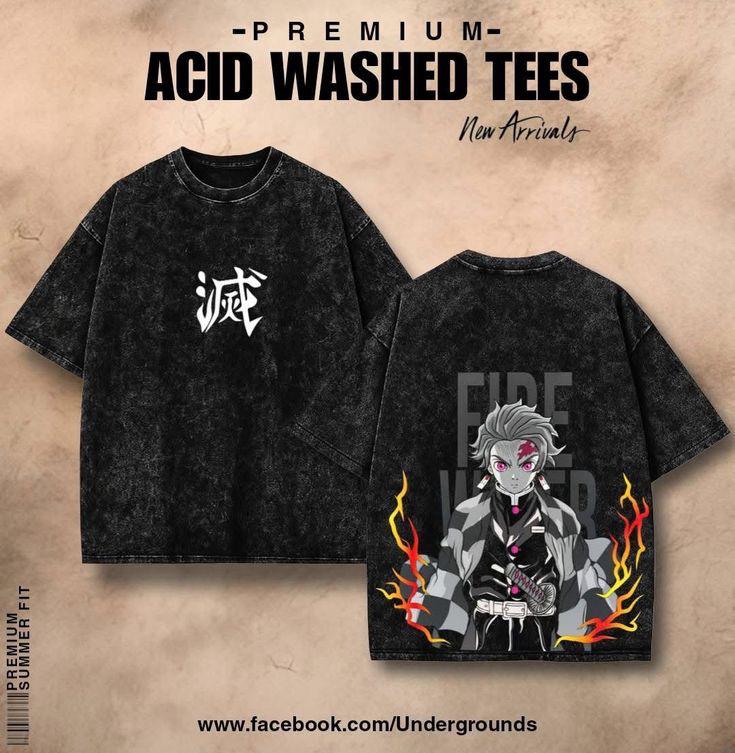 Premium Acid Wash Drop Shoulder T-Shirt (27541)
