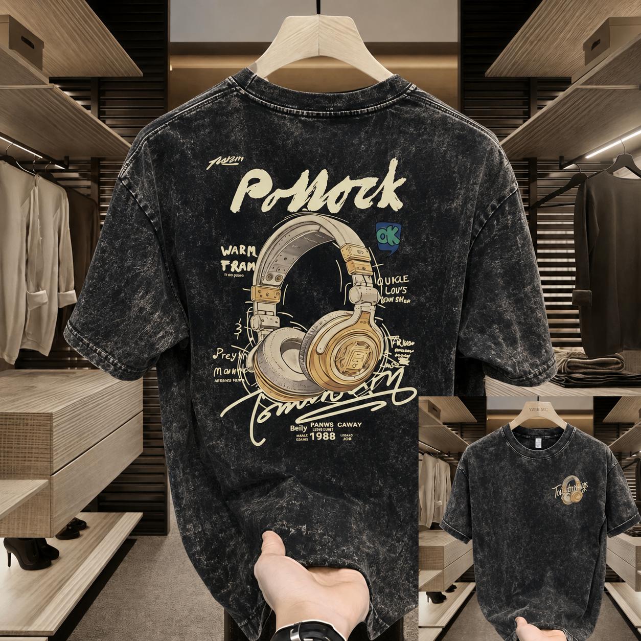 Premium Acid Wash Drop Shoulder T-Shirt (31748)