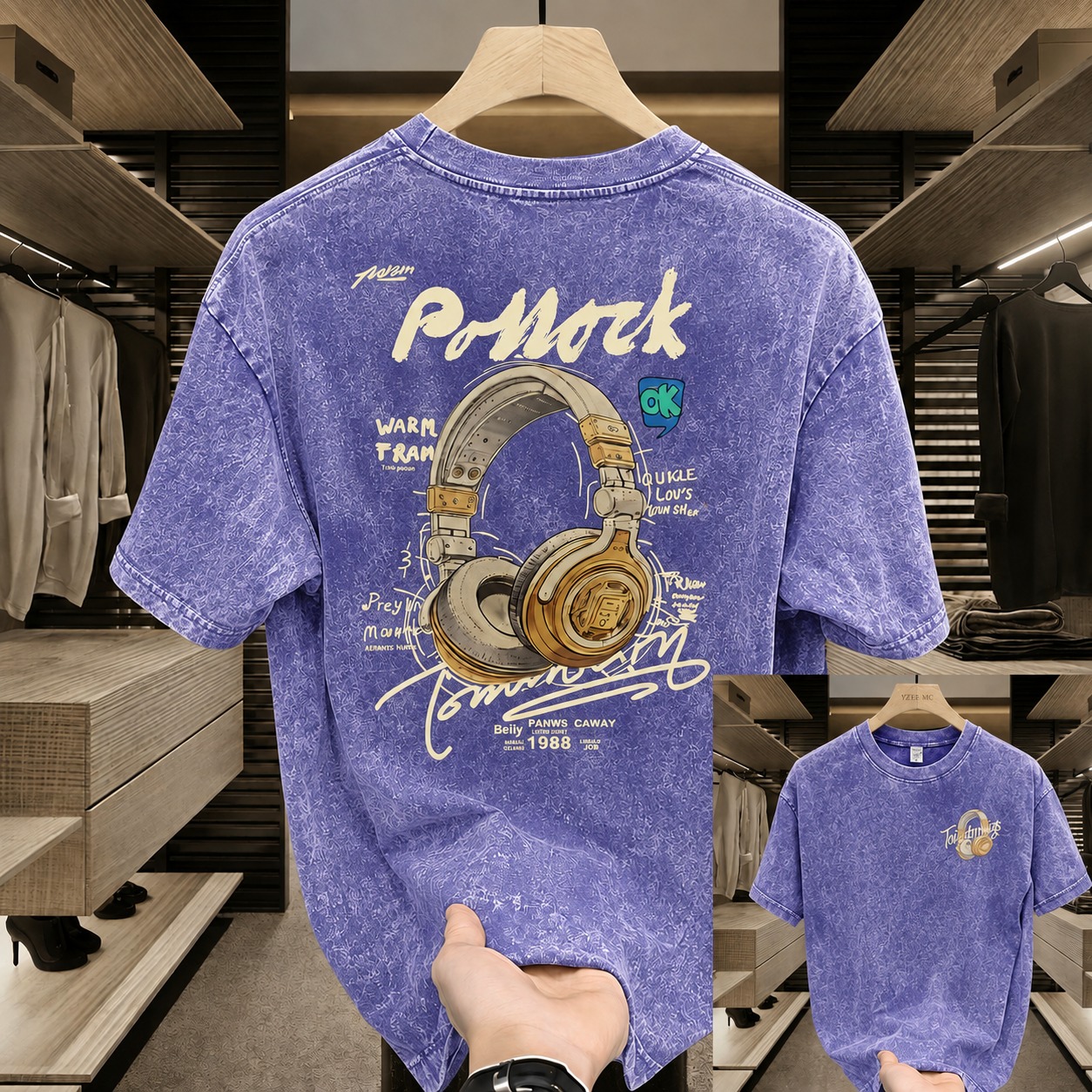 Premium Acid Wash Drop Shoulder T-Shirt (31752)