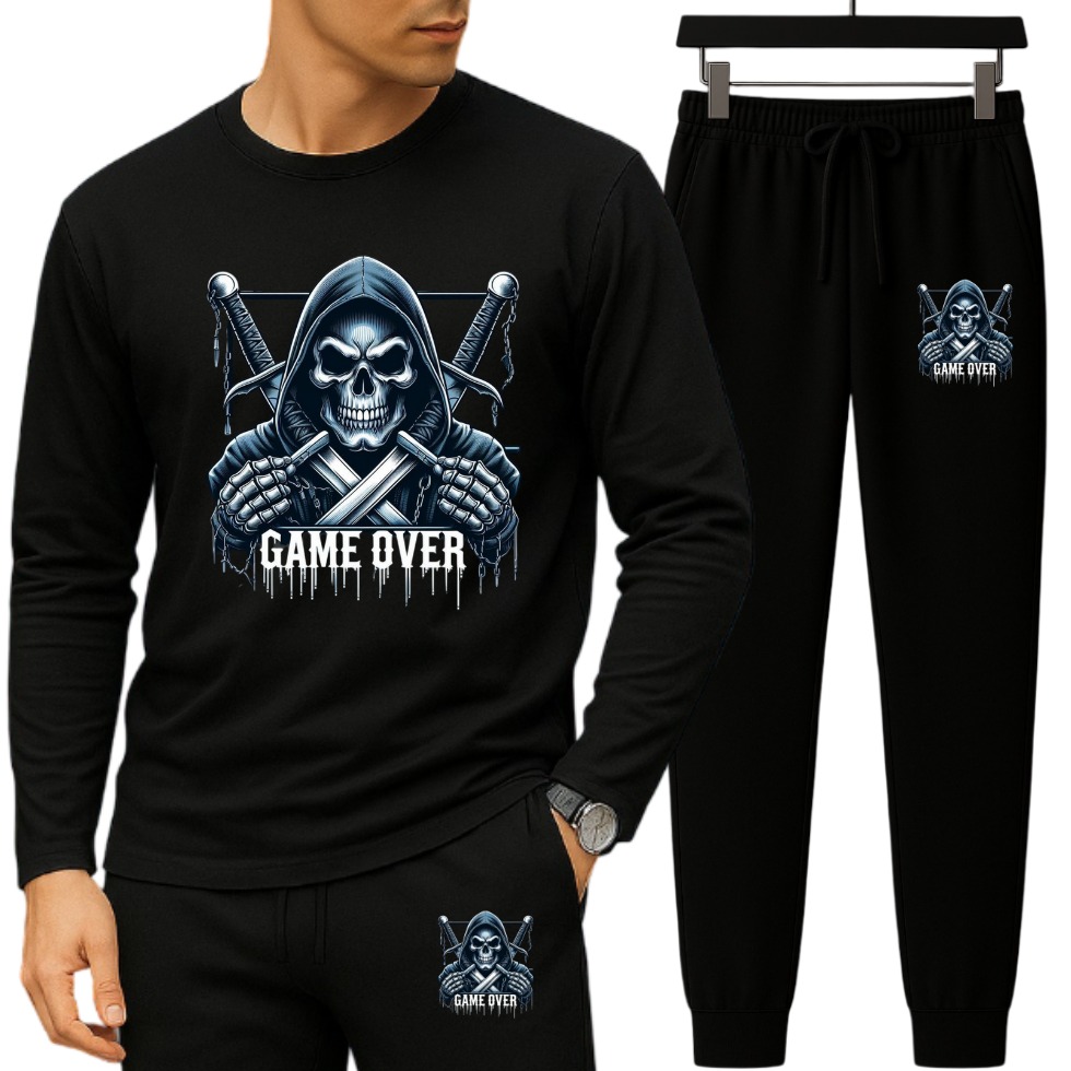 Long Sleeve Tshirt and Trouser Set (23702)
