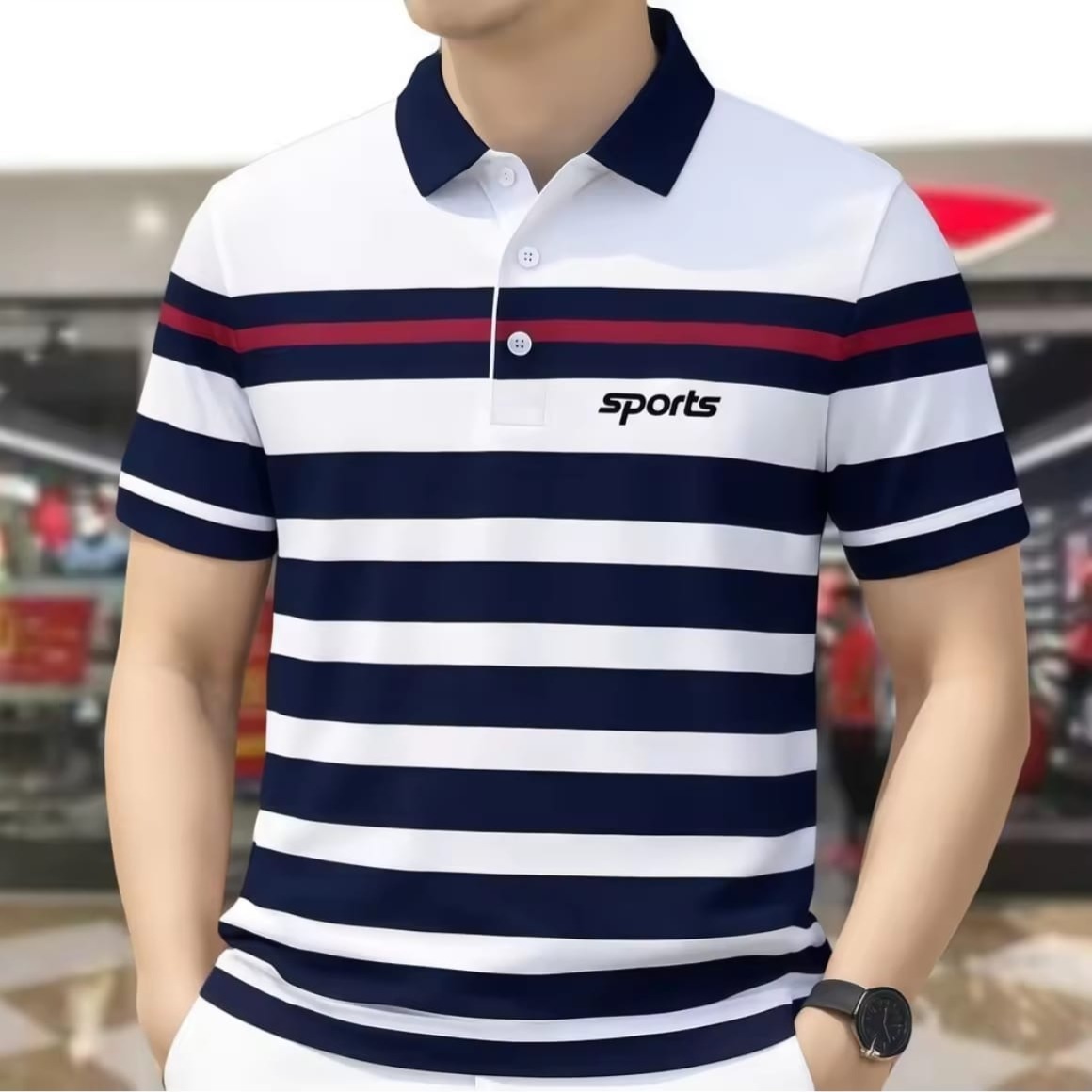 Striped Premium Polo Shirt(31980)