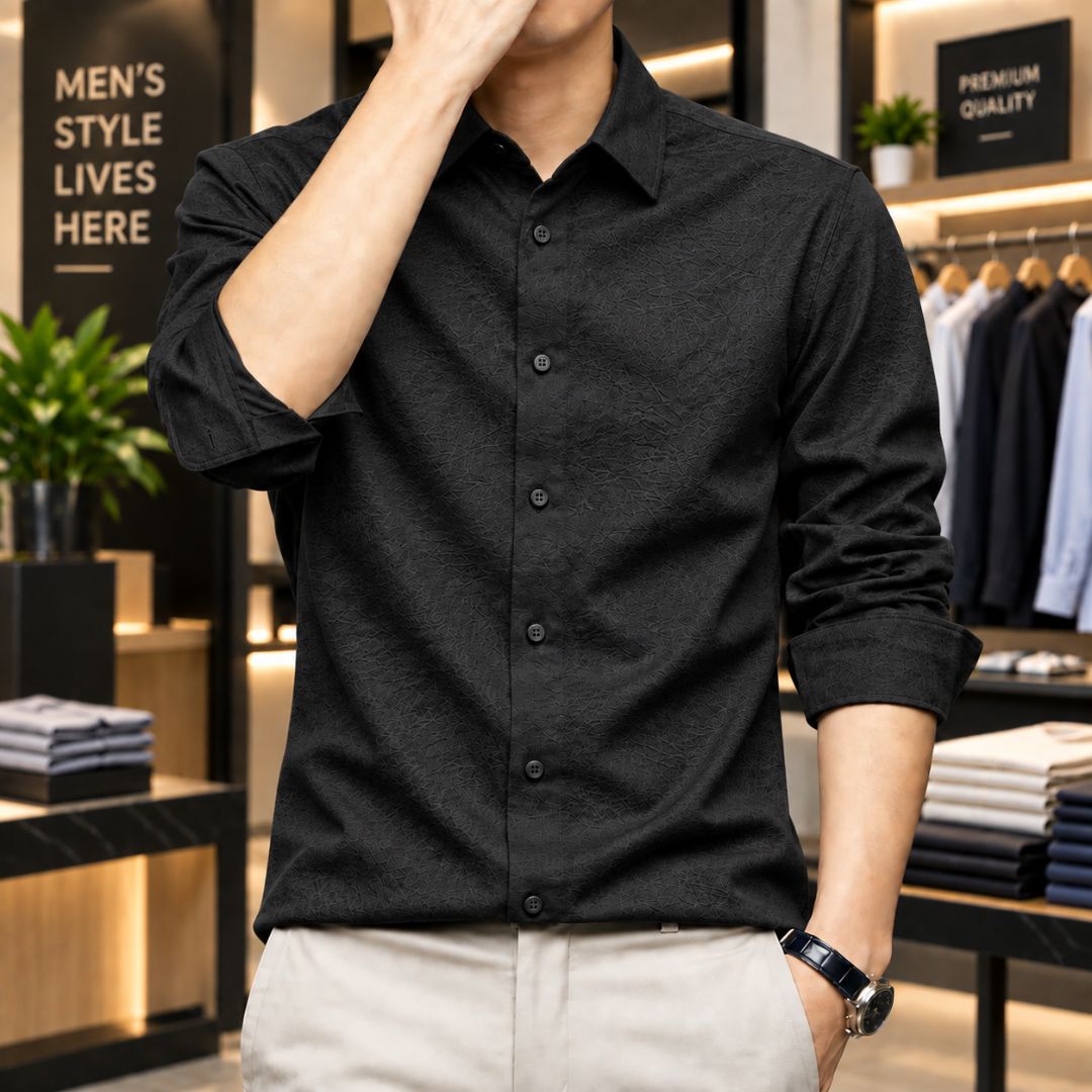 Premium Solid Stitch Full Sleeve Shirt (33057)