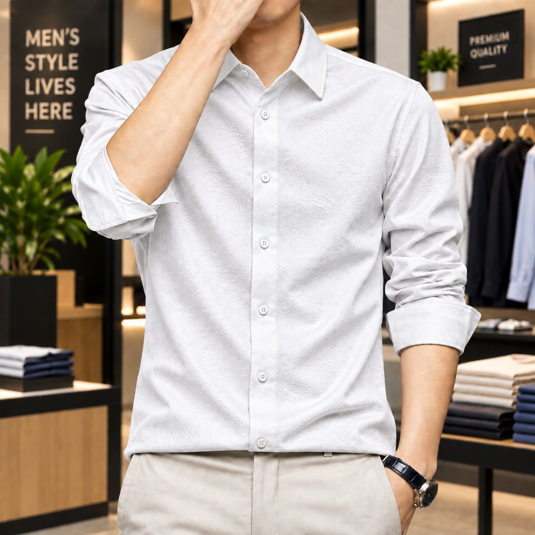 Premium Solid Stitch Full Sleeve Shirt (33058)