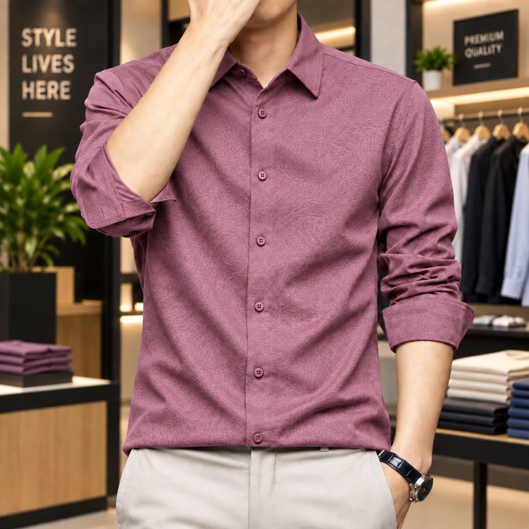 Premium Solid Stitch Full Sleeve Shirt (33061)