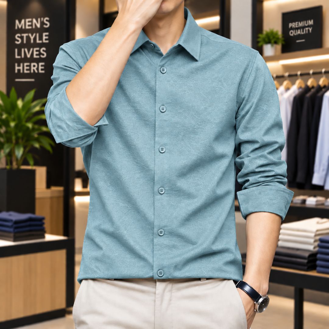 Premium Solid Stitch Full Sleeve Shirt (33063)
